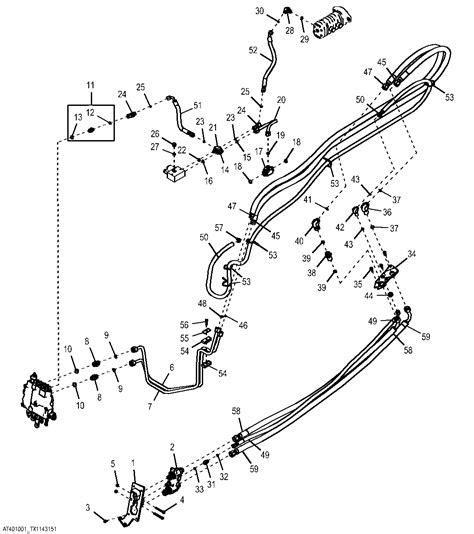 john deere skid steer 3645 hydraulic lines|john deere hydraulic pipe parts.